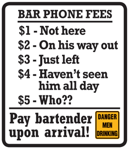 Bar Phone Fees